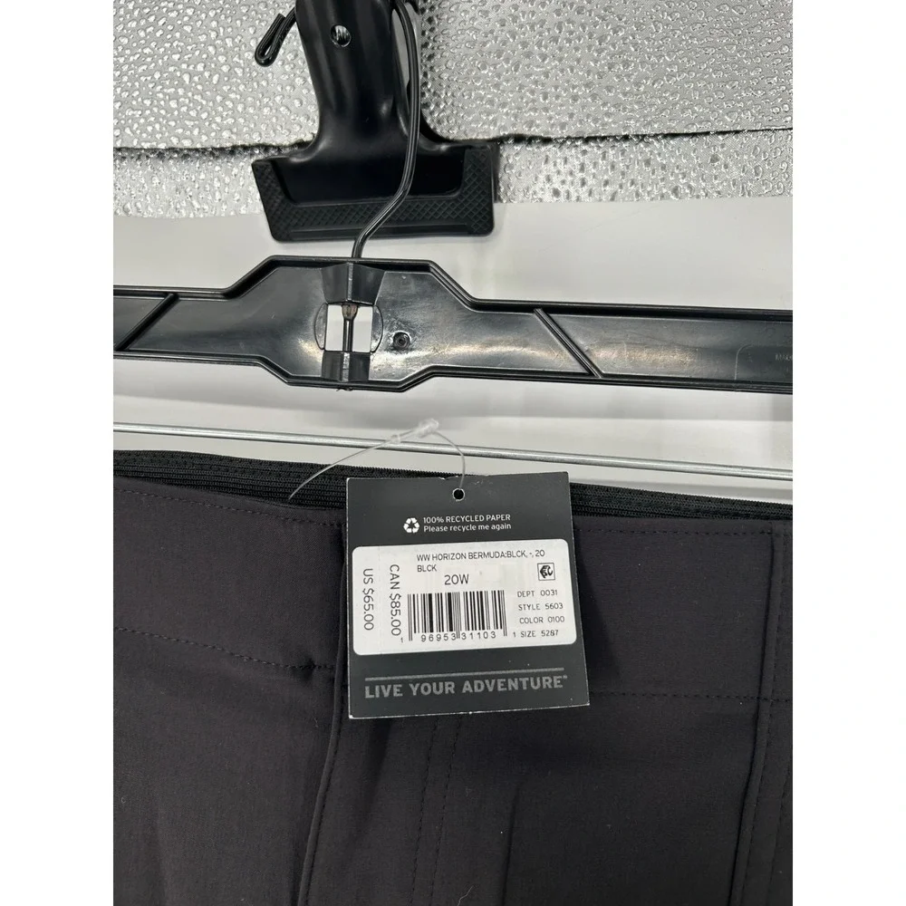 Eddie Bauer Horizon Bermuda Shorts‎ Womens Size 20W High Rise Hiking Nylon Chino